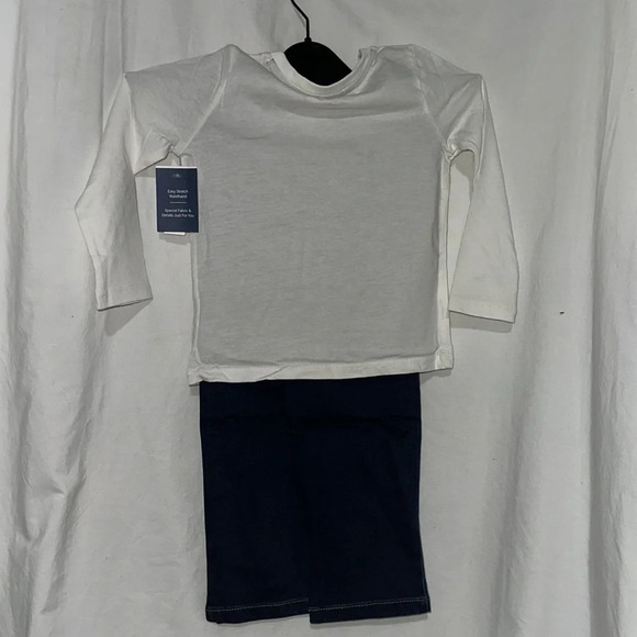 NWT crown & ivy baby harbor navy plaid 3 piece set size 24 months - Picture 4 of 7